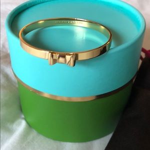 NEW WITH BOX Kate Spade gold bow bangle bracelet